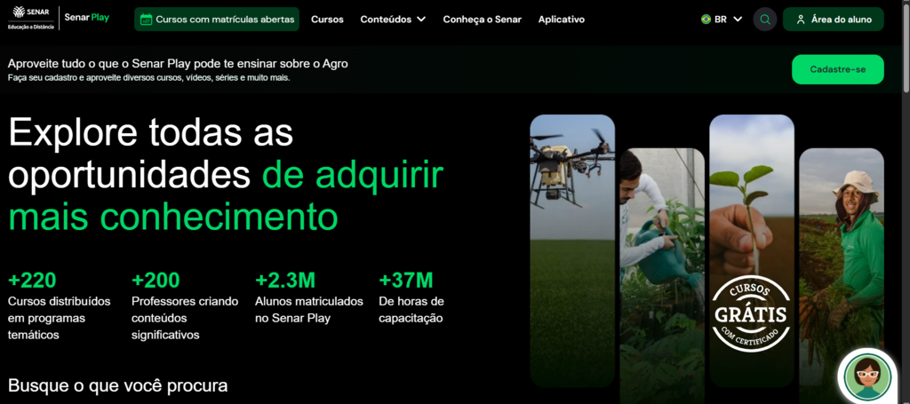 Senar EaD: conhecimento rural na ponta dos dedos